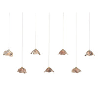 Currey and Company - 9000-1055 - Seven Light Pendant - Catrice Collection - Natural Shell/Contemporary Silver Leaf
