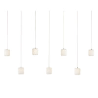 Currey and Company - 9000-1060 - Seven Light Pendant - Dove - White/Silver