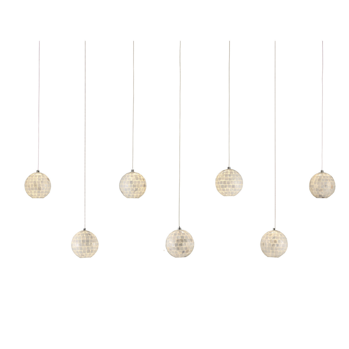 Currey and Company - 9000-1061 - Seven Light Pendant - Finhorn Collection - Pearl