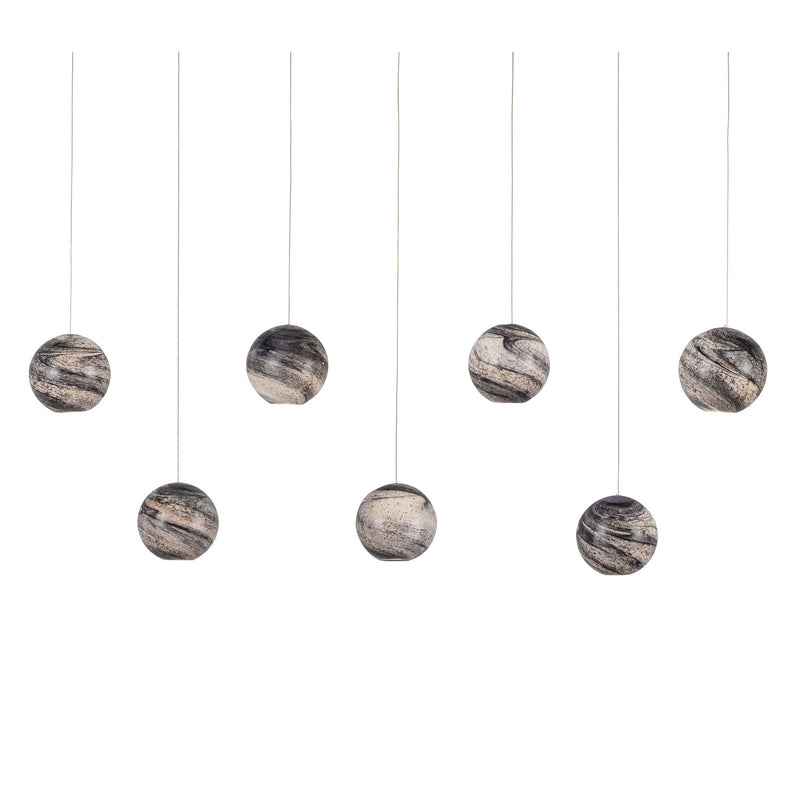 Currey and Company - 9000-1068 - Seven Light Pendant - Palatino Collection - Earth with Speckles