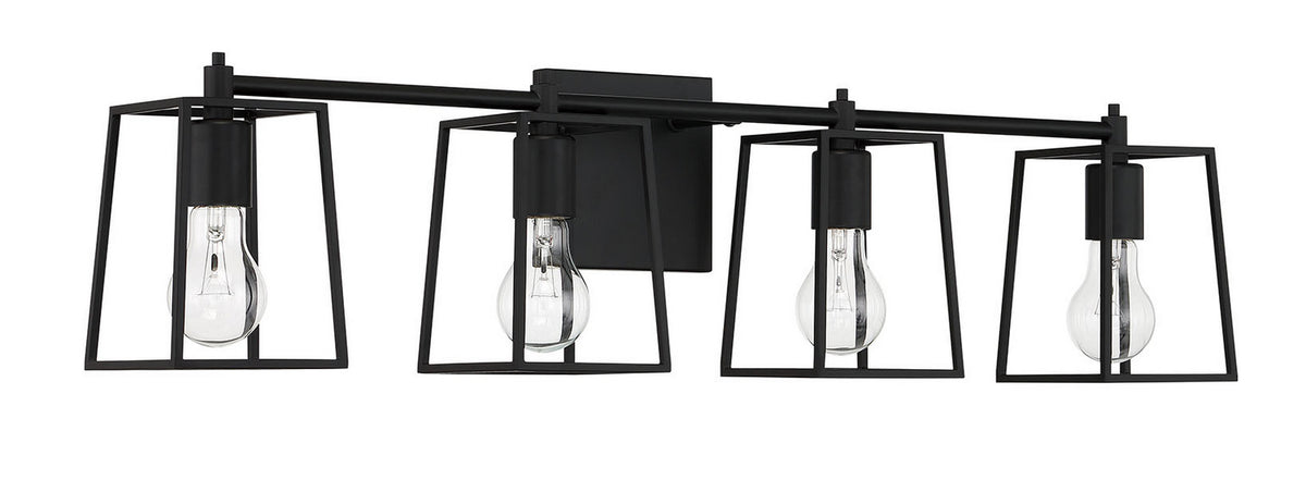 Craftmade - 12132FB4 - Four Light Vanity - Dunn - Flat Black