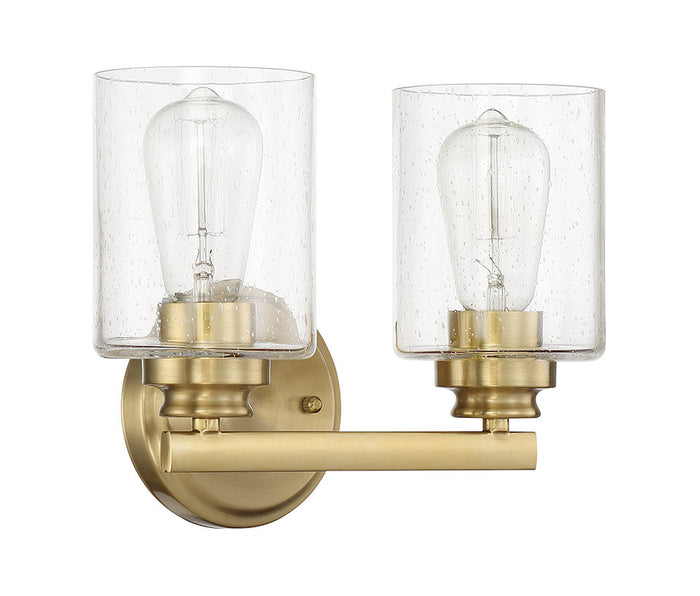 Craftmade Two Light Vanity from the Bolden collection in Satin Brass finish