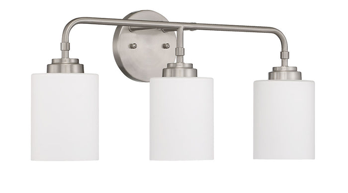 Craftmade Three Light Vanity from the Stowe collection in Brushed Polished Nickel finish