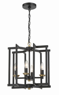 Craftmade - 56934-FBSB - Four Light Foyer Pendant - Avante Grand - Flat Black/Satin Brass