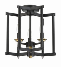 Craftmade - 56953-FBSB - Three Light Convertible Semi Flush/Pendant - Avante Grand - Flat Black/Satin Brass