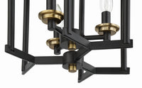 Craftmade - 56953-FBSB - Three Light Convertible Semi Flush/Pendant - Avante Grand - Flat Black/Satin Brass