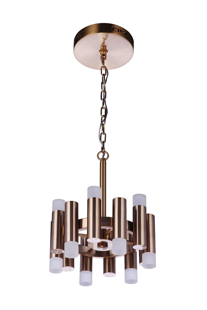 Craftmade LED Convertible Semi Flushmount from the Simple Lux collection in Satin Brass finish