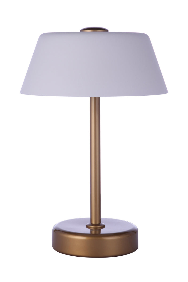 Craftmade LED Table Lamp from the Rechargable LED Portable collection in Satin Brass finish