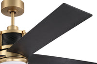Craftmade - GRG56SBFB4-NWF - 56" Ceiling Fan - Gregory 56" Indoor Ceiling Fan with no Wifi - Satin Brass