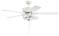 Craftmade - P101WPLN5-52WWOK - 52" Ceiling Fan - Pro Plus 101 - White/Polished Nickel