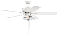 Craftmade - P101WPLN5-52WWOK - 52" Ceiling Fan - Pro Plus 101 - White/Polished Nickel