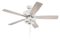 Craftmade - P101WPLN5-52WWOK - 52" Ceiling Fan - Pro Plus 101 - White/Polished Nickel