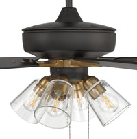 Craftmade - S104FBSB5-60BWNFB - 60" Ceiling Fan - Super Pro 104 - Flat Black/Satin Brass