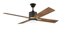 Craftmade - TEA52FBSB4 - 52" Ceiling Fan - Teana - Flat Black/Satin Brass