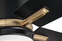 Craftmade - TEA52FBSB4 - 52" Ceiling Fan - Teana - Flat Black/Satin Brass