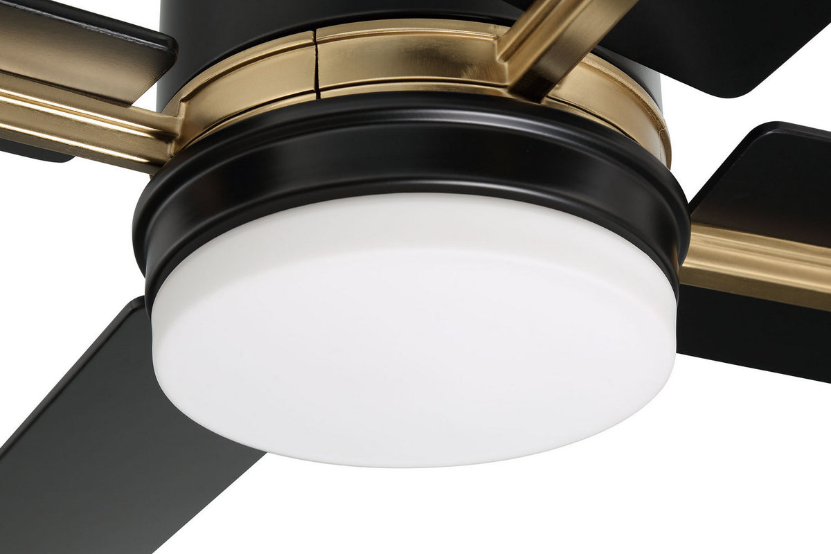 Craftmade - TEA52FBSB4 - 52" Ceiling Fan - Teana - Flat Black/Satin Brass