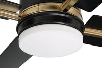Craftmade - TEA52FBSB4 - 52" Ceiling Fan - Teana - Flat Black/Satin Brass