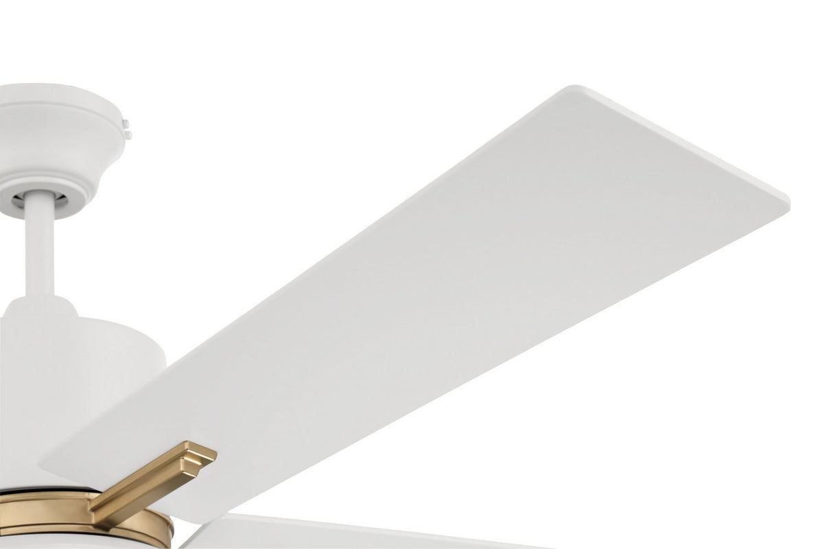Craftmade - TEA52WSB4 - 52" Ceiling Fan - Teana - White/Satin Brass