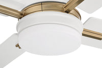 Craftmade - TEA52WSB4 - 52" Ceiling Fan - Teana - White/Satin Brass