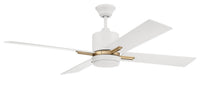 Craftmade - TEA52WSB4 - 52" Ceiling Fan - Teana - White/Satin Brass