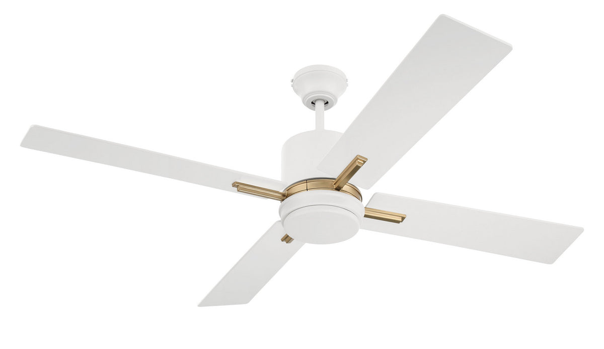 Craftmade - TEA52WSB4 - 52" Ceiling Fan - Teana - White/Satin Brass