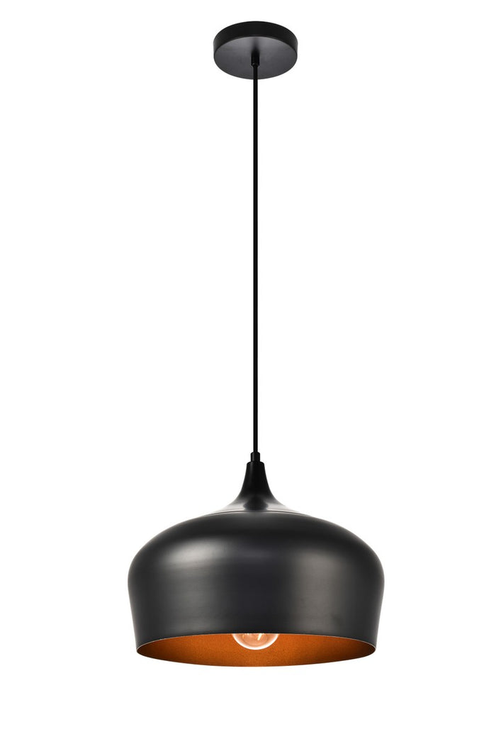 Elegant Lighting One Light Pendant from the Nora collection in Black finish