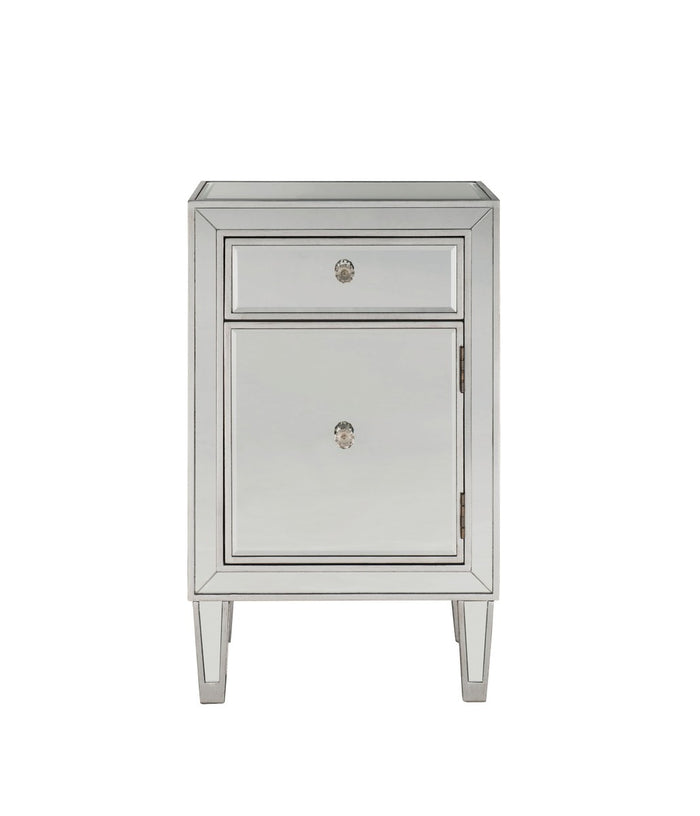 Elegant Lighting End Table from the REFLEXION collection in Antique Silver finish