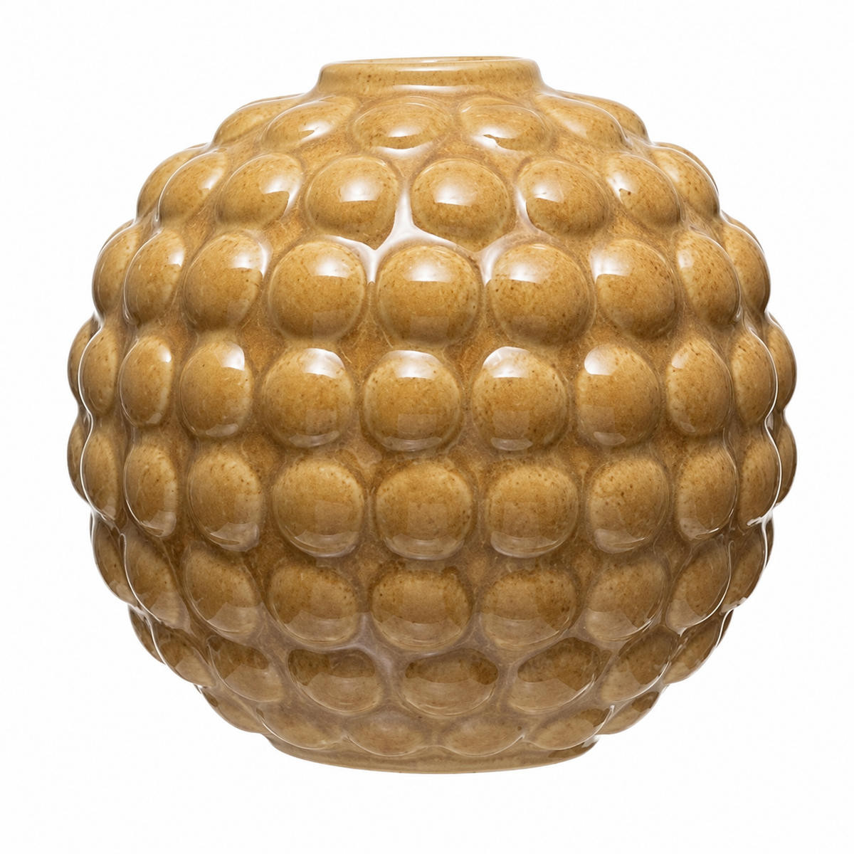 Design Shop Wheat Embossed Stoneware Flower Vase 5.75"