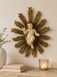 Design Shop Resin Baby Jesus with Sunburst, 19"H, 2 Styles