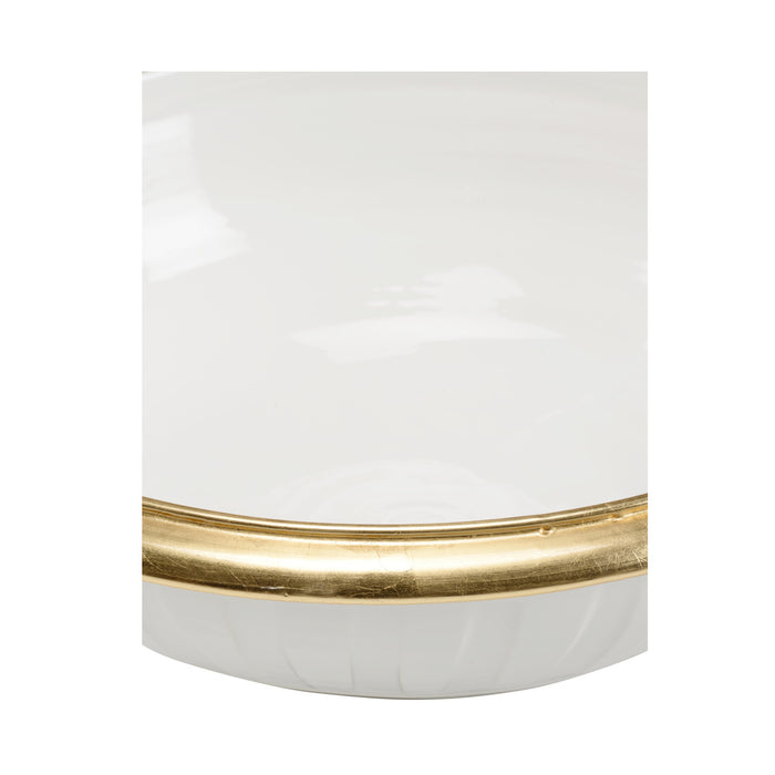 Decorative wall sconce with gold accent on a white background