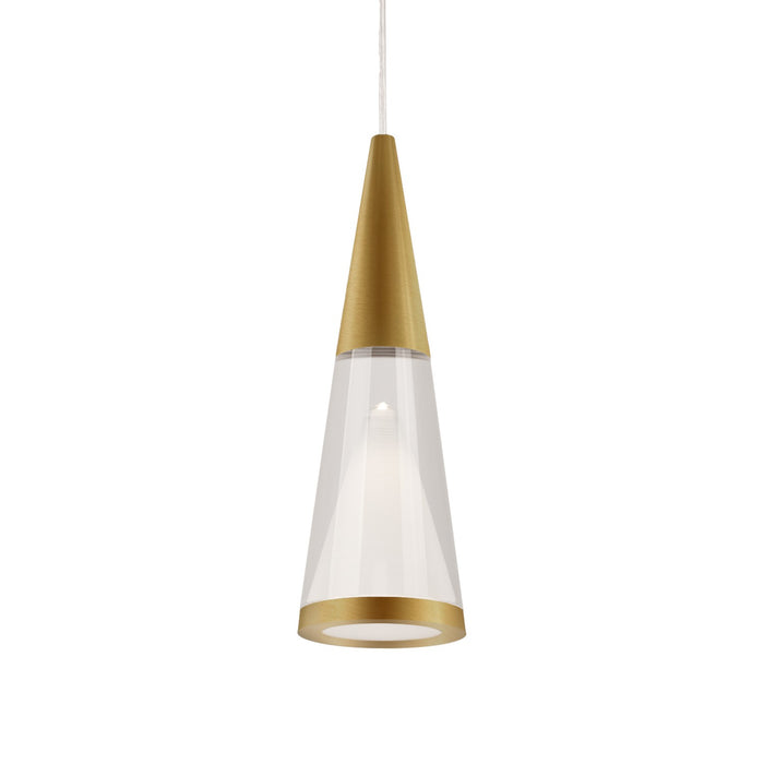 Kuzco Lighting LED Pendant from the Malabar collection in Brushed Gold|Chrome finish