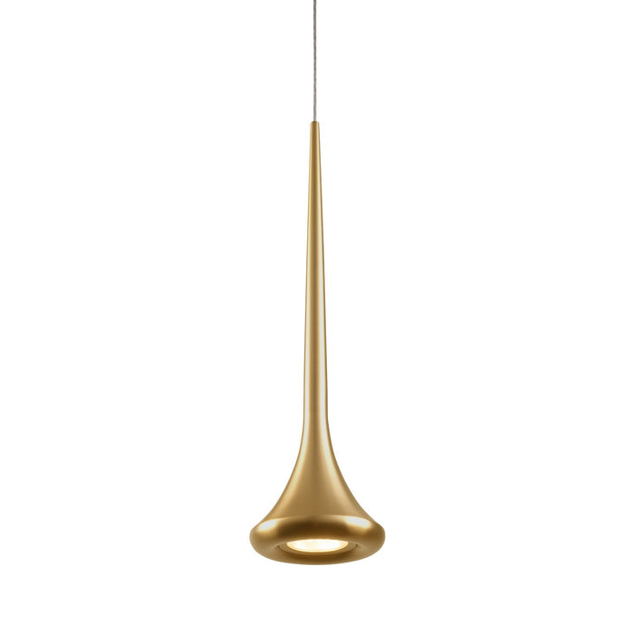 Kuzco Lighting LED Pendant from the Bach collection in Brushed Gold|Chrome finish
