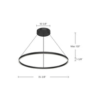 Kuzco Lighting - PD87136-BK - LED Pendant - Cerchio - Black