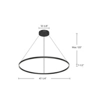 Kuzco Lighting - PD87748-BK - LED Pendant - Cerchio - Black