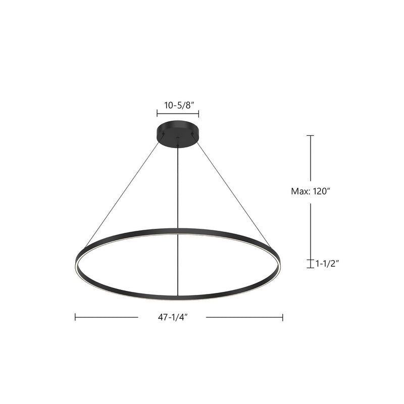 Kuzco Lighting - PD87748-BK - LED Pendant - Cerchio - Black