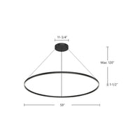 Kuzco Lighting - PD87760-BK - LED Pendant - Cerchio - Black