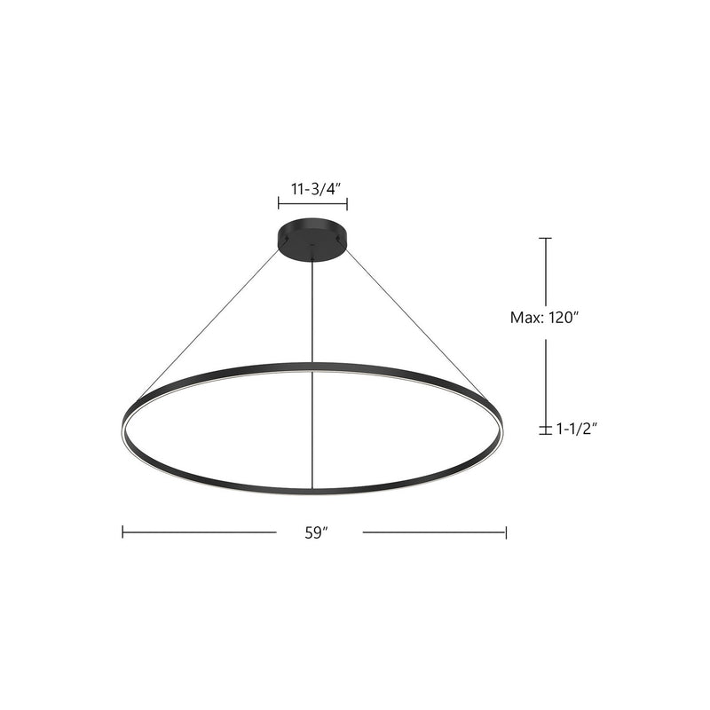 Kuzco Lighting - PD87760-BK - LED Pendant - Cerchio - Black