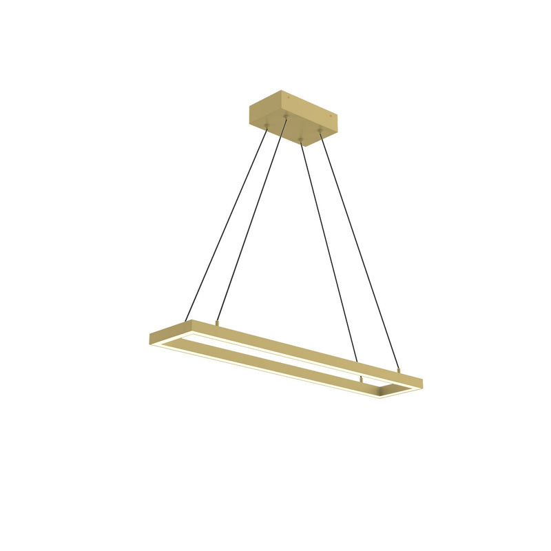 Kuzco Lighting LED Pendant from the Piazza collection in Black|Brushed Gold|White finish