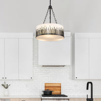 Lucas + McKearn - PD20319BLK-2 - Two Light Pendant - Sawgrass - Lacquered Black