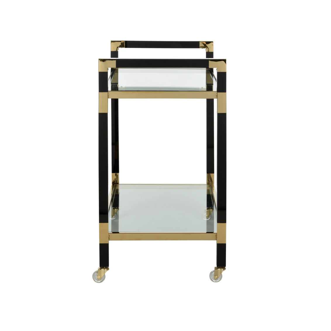 Chelsea House Acrylic Bar Cart - Black/Brass
