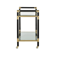 Chelsea House Acrylic Bar Cart - Black/Brass