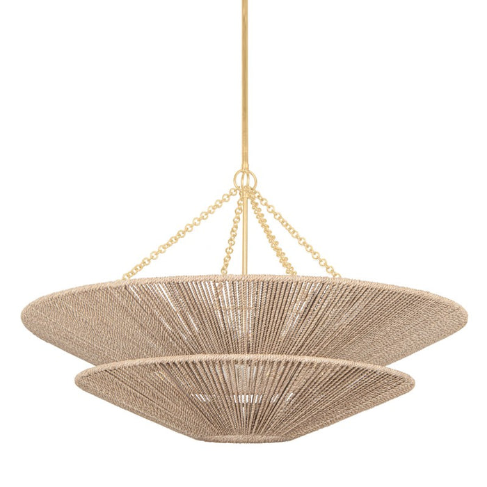 Corbett Lighting Eight Light Chandelier from the Tropea collection in Gold Leaf finish