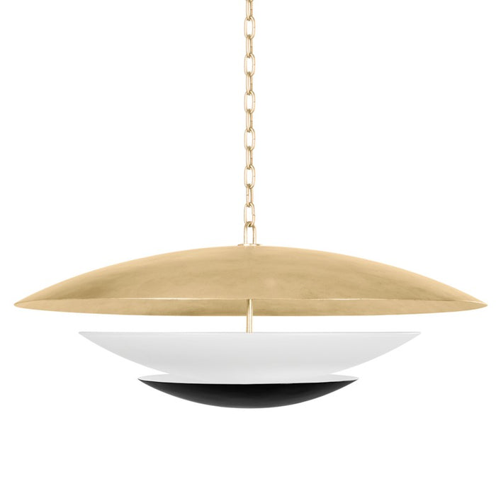 Corbett Lighting Six Light Chandelier from the Adara collection in Vintage Gold Leaf And Soft Black finish