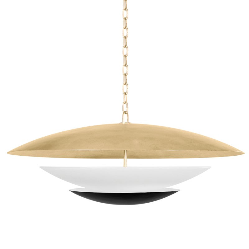 Corbett Lighting Six Light Chandelier from the Adara collection in Vintage Gold Leaf And Soft Black finish