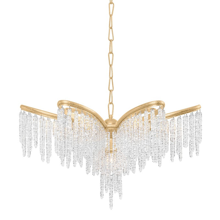 Corbett Lighting Five Light Chandelier from the Pandora collection in Gold Leaf finish