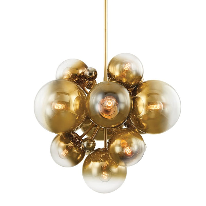Corbett Lighting 13 Light Chandelier from the Kyoto collection in Vintage Polished Brass finish