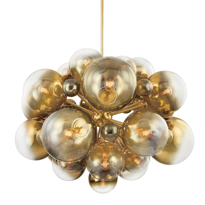Corbett Lighting 25 Light Chandelier from the Kyoto collection in Vintage Polished Brass finish