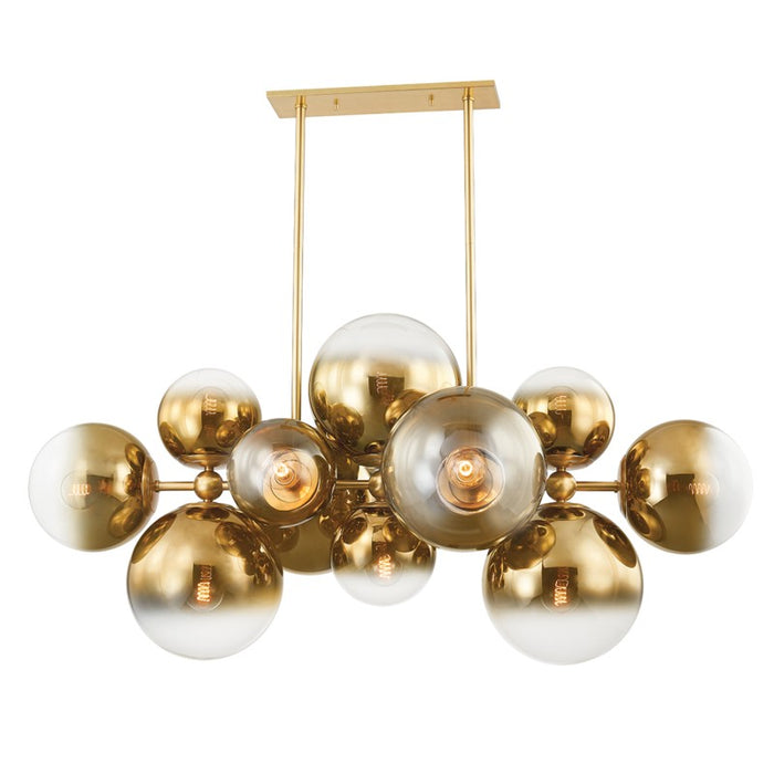 Corbett Lighting 12 Light Linear from the Kyoto collection in Vintage Polished Brass finish