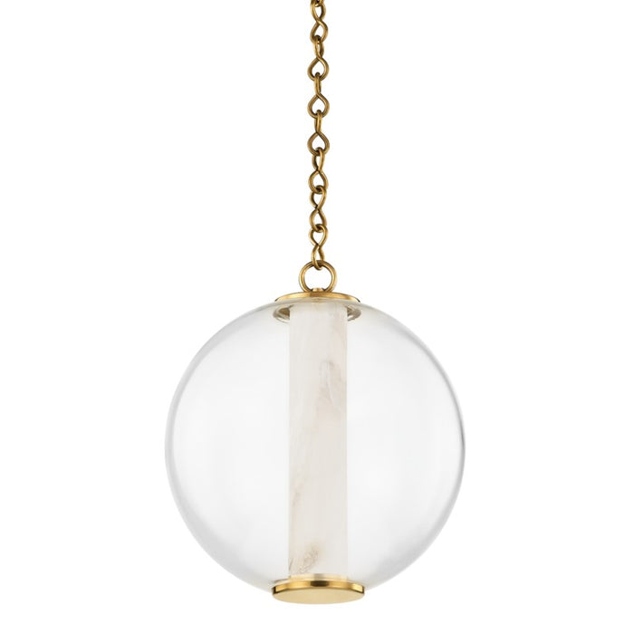 Corbett Lighting LED Pendant from the Pietra collection in Vintage Brass finish