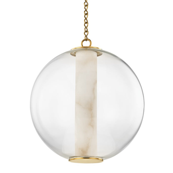 Corbett Lighting LED Pendant from the Pietra collection in Vintage Brass finish